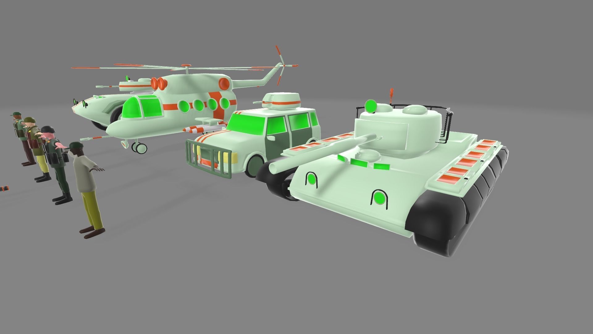 army pack 3D model_14