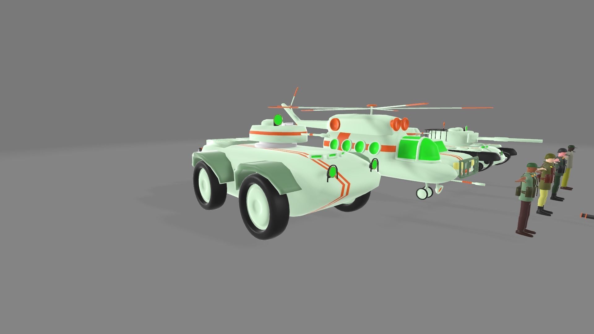 army pack 3D model_1