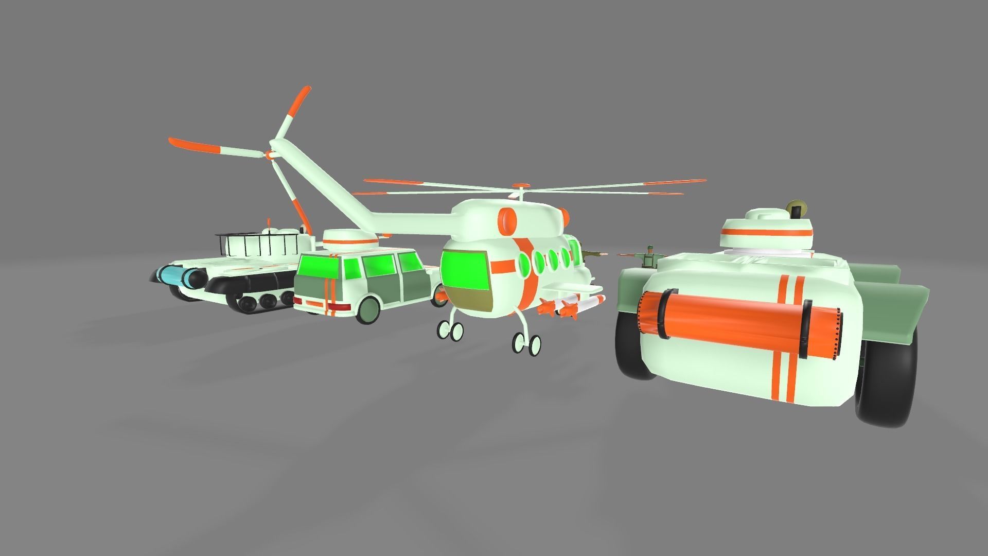 army pack 3D model_8