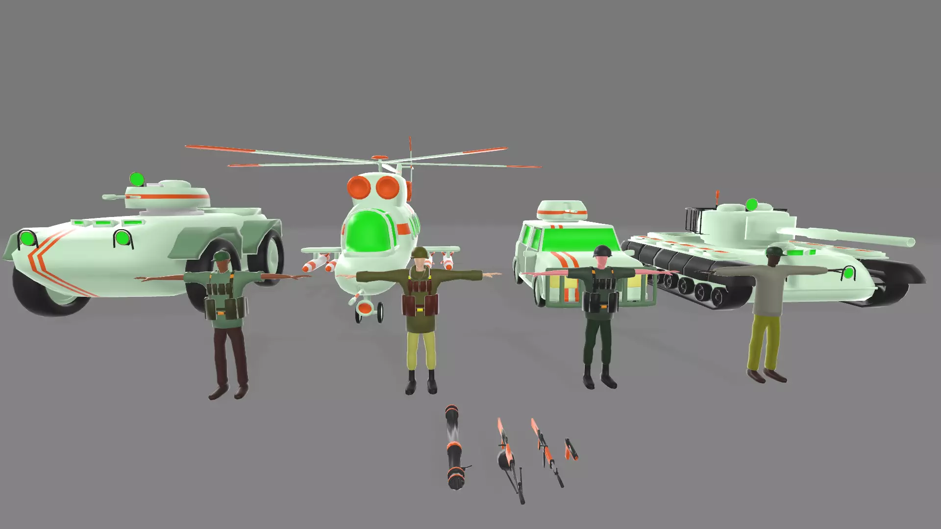 army pack 3D model_0