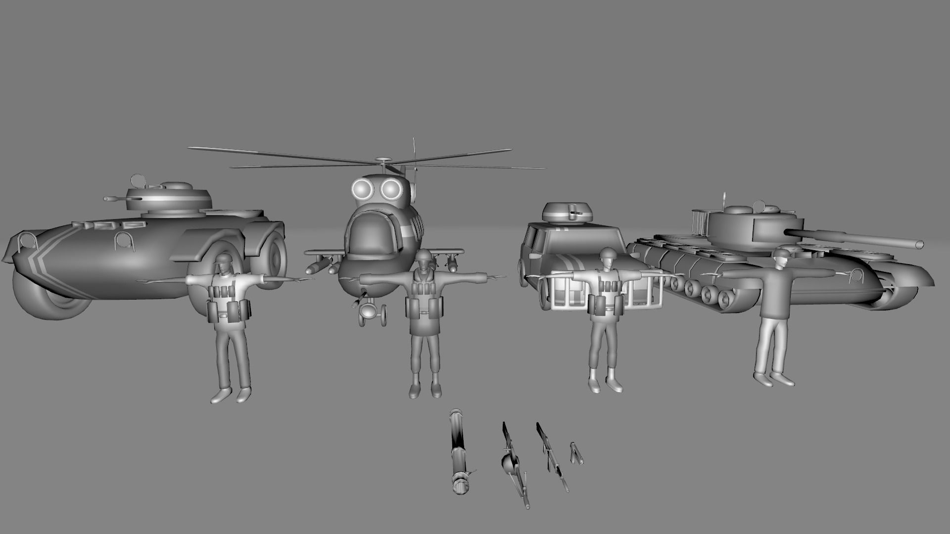 army pack 3D model_15