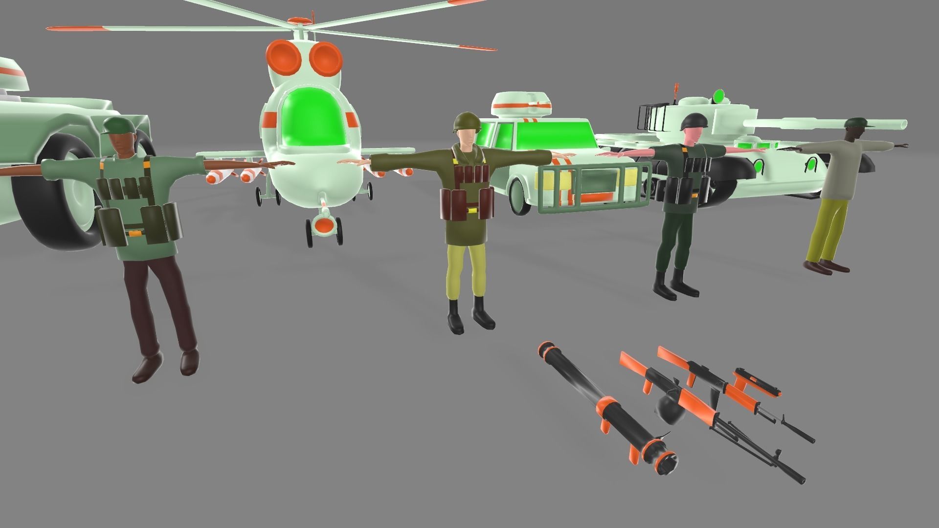 army pack 3D model_3