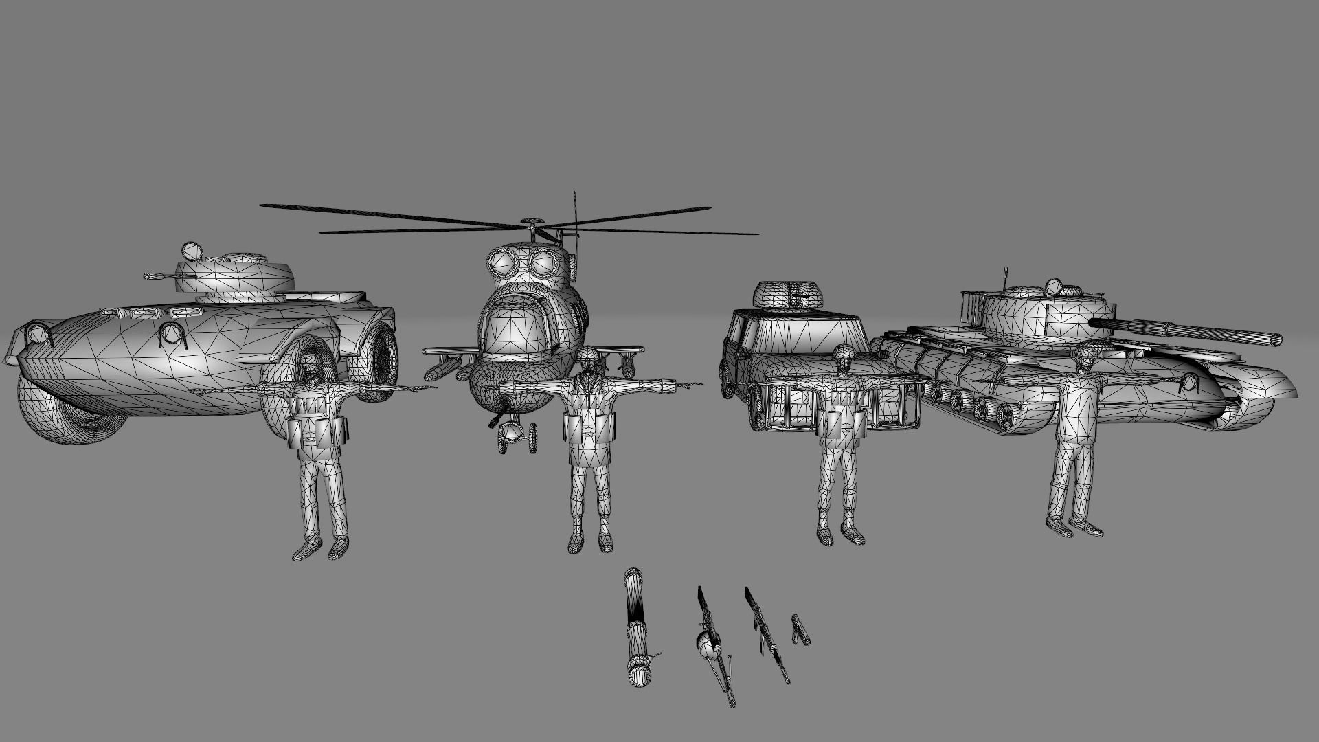 army pack 3D model_16