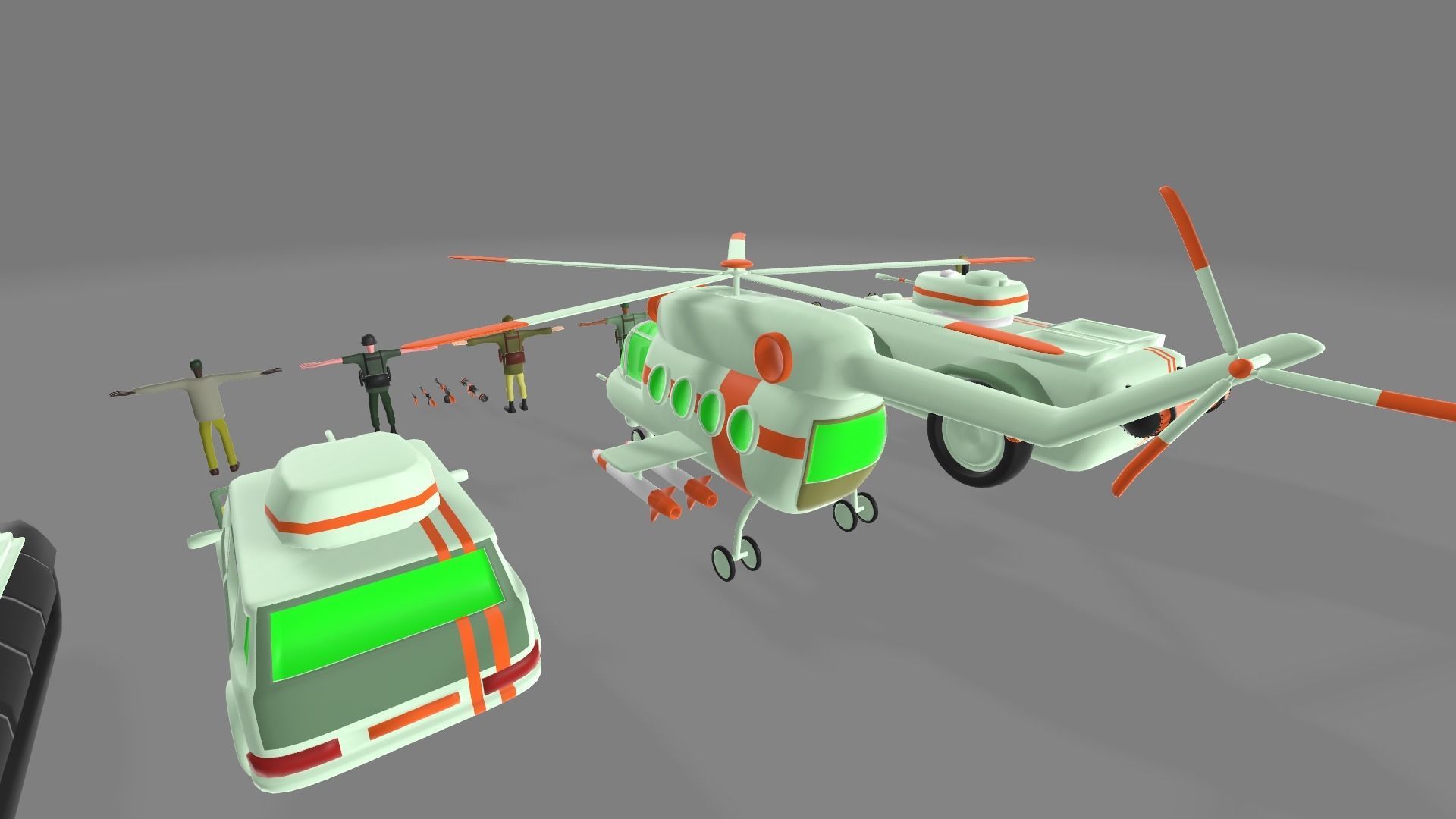 army pack 3D model_11