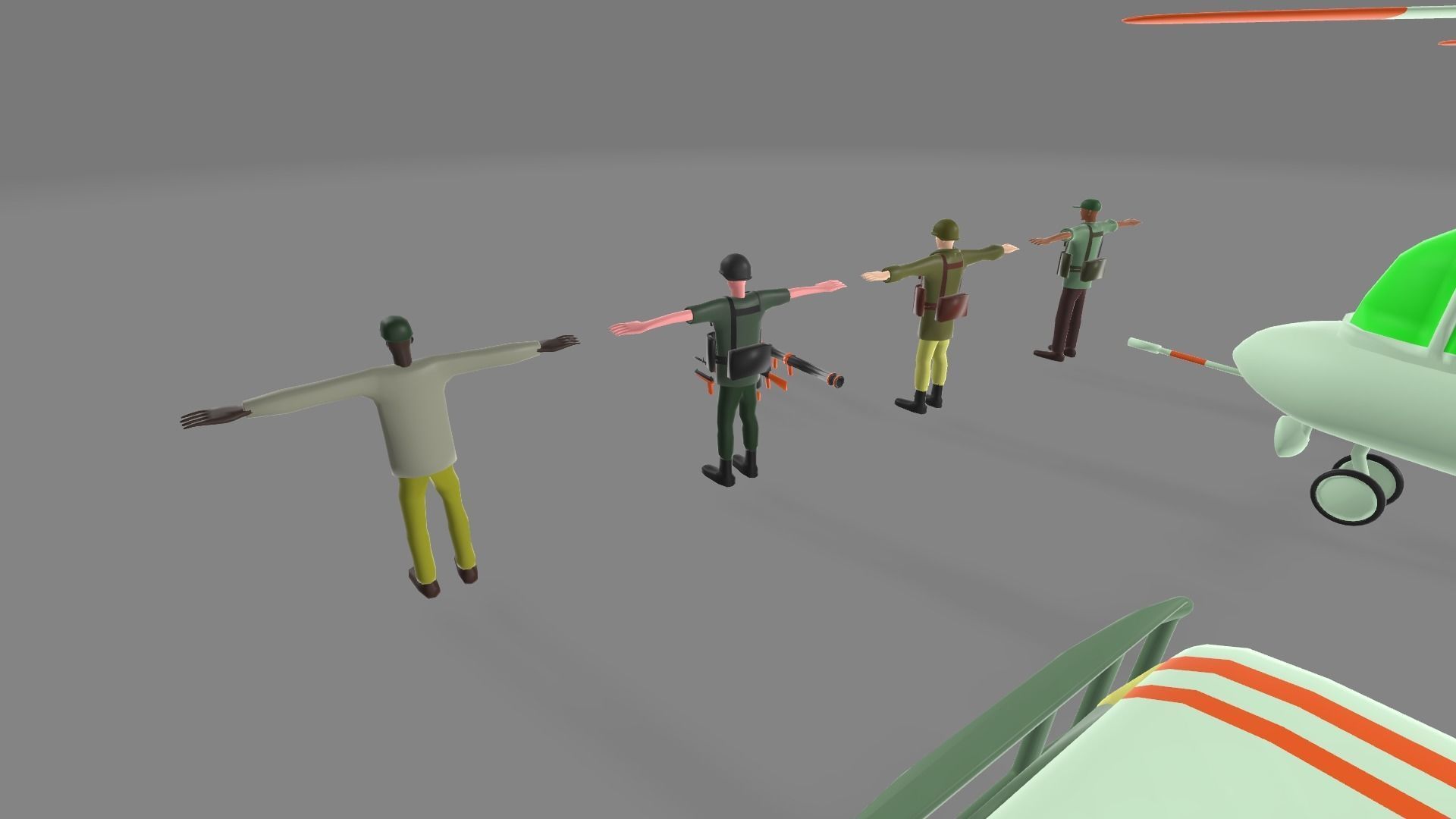 army pack 3D model_5