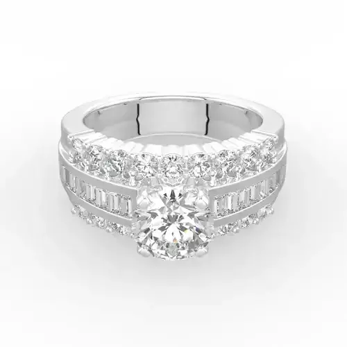 Solitaire Rings With Double Band