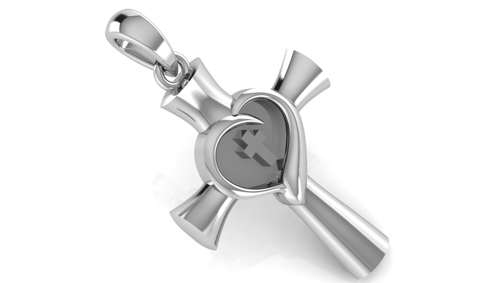 CROSS PENDANT CR151 3D print model_1