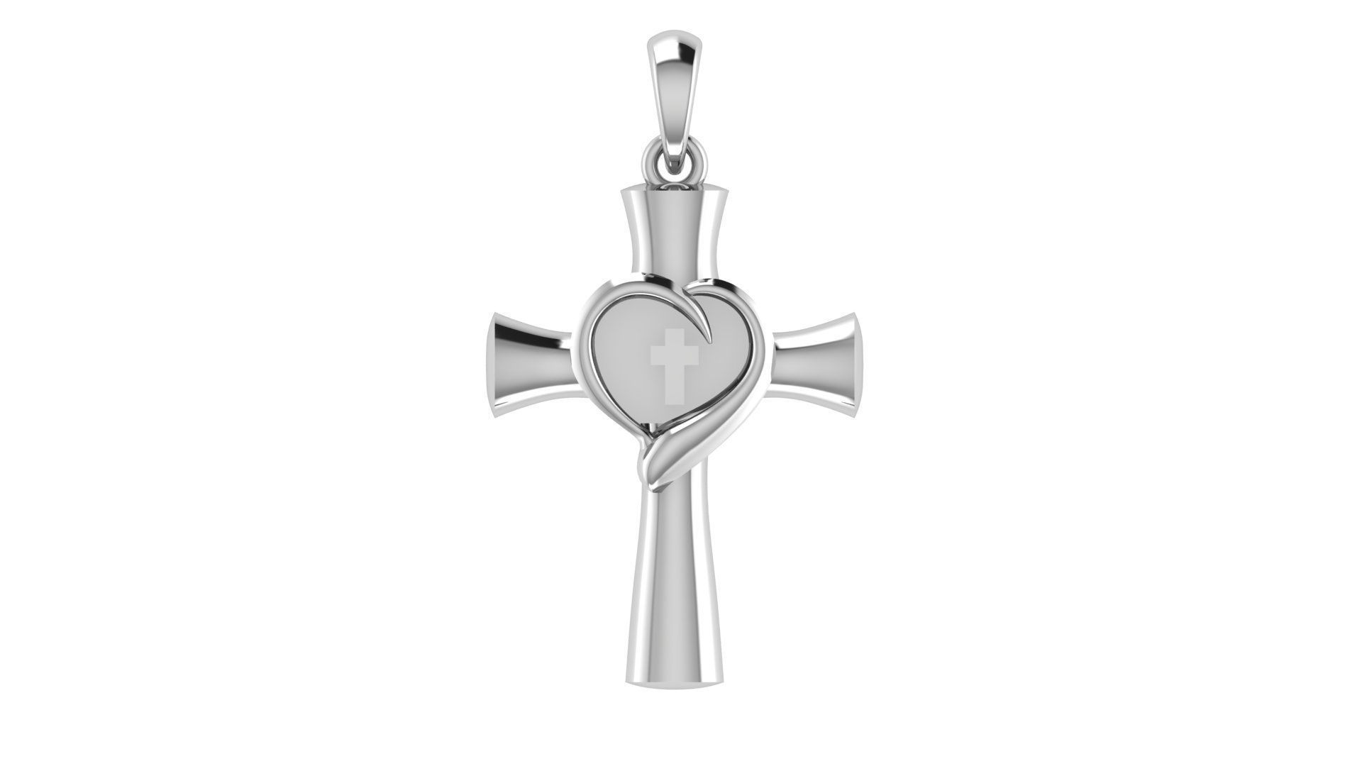 CROSS PENDANT CR151 3D print model_4