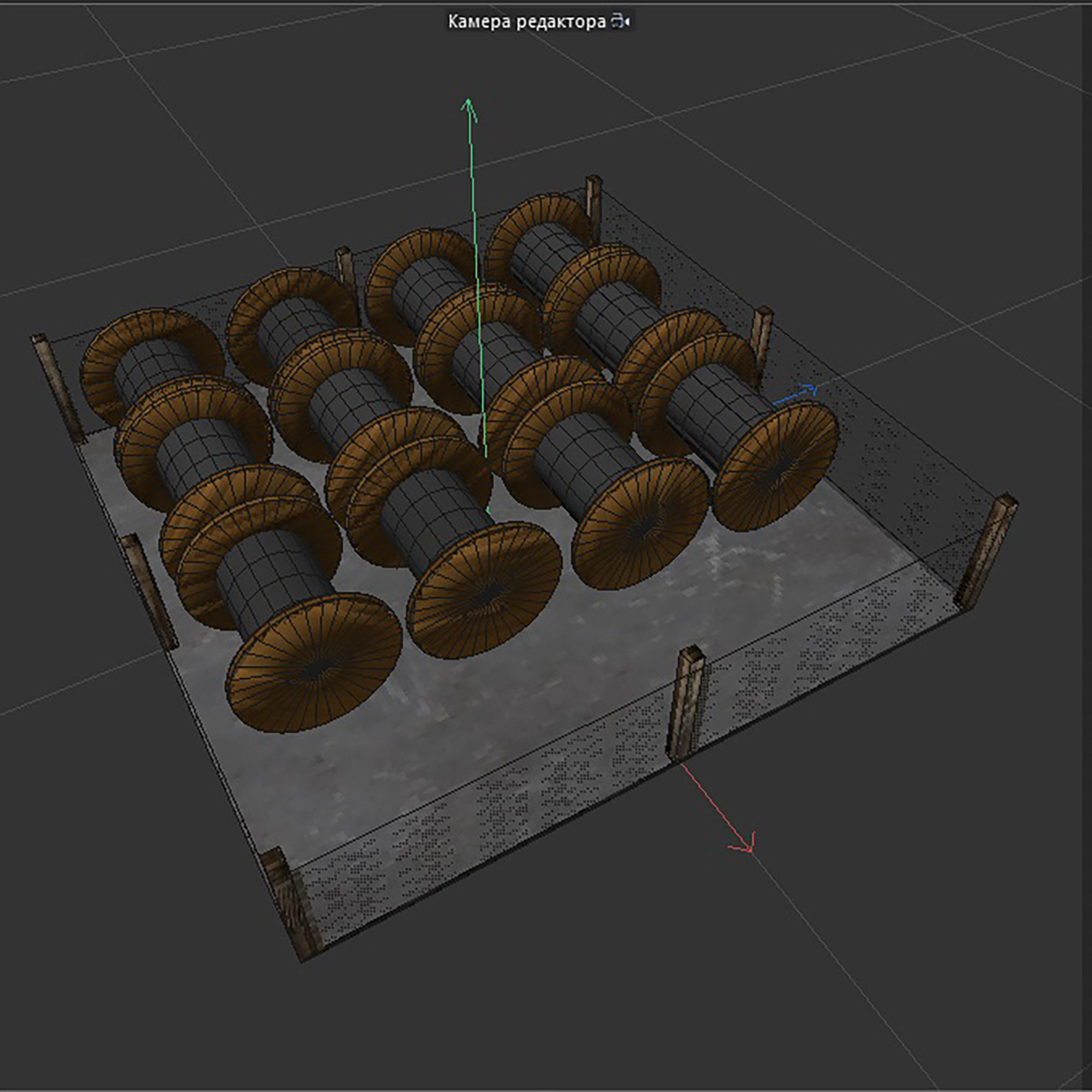 coil warehouse Low-poly 3D model_9
