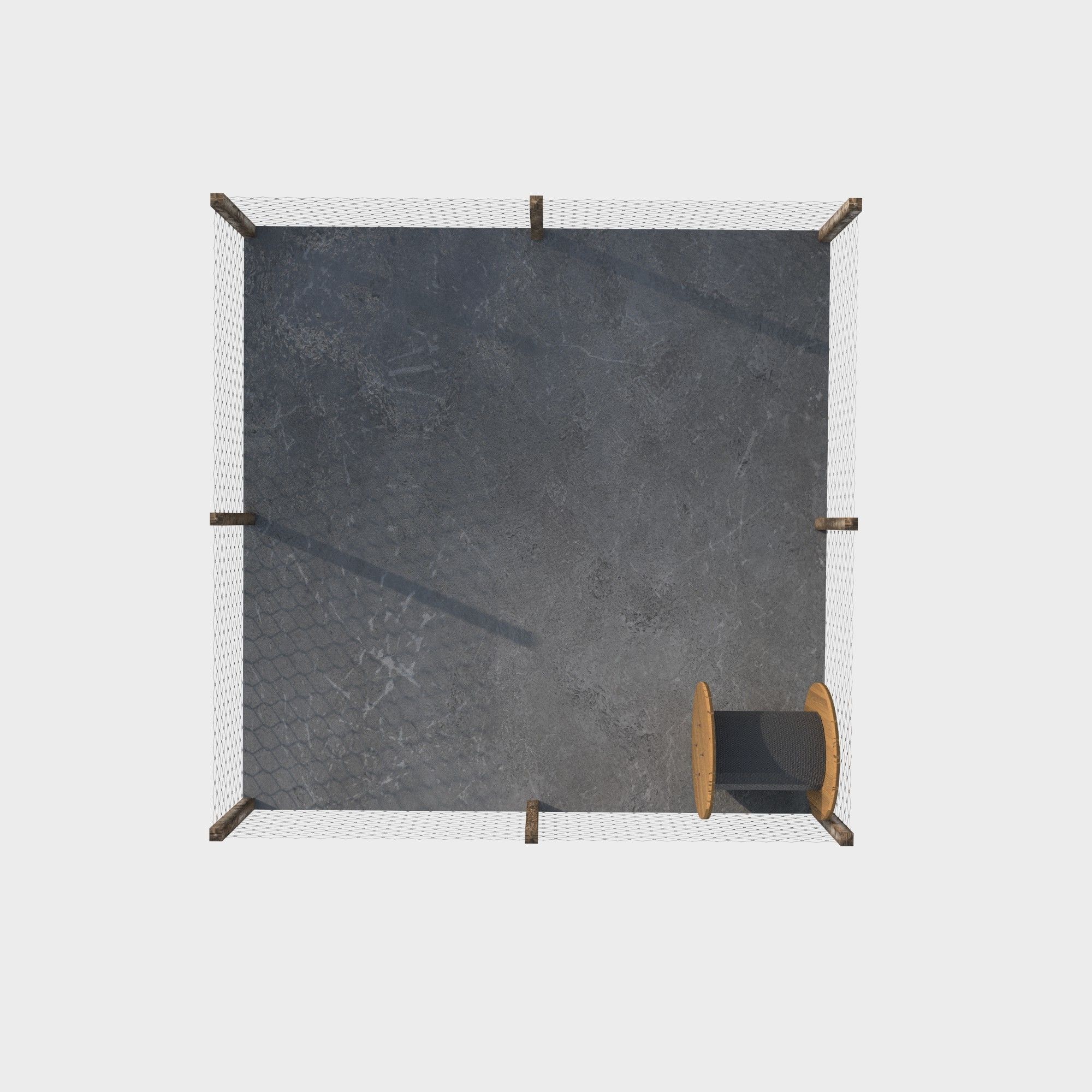 coil warehouse Low-poly 3D model_3