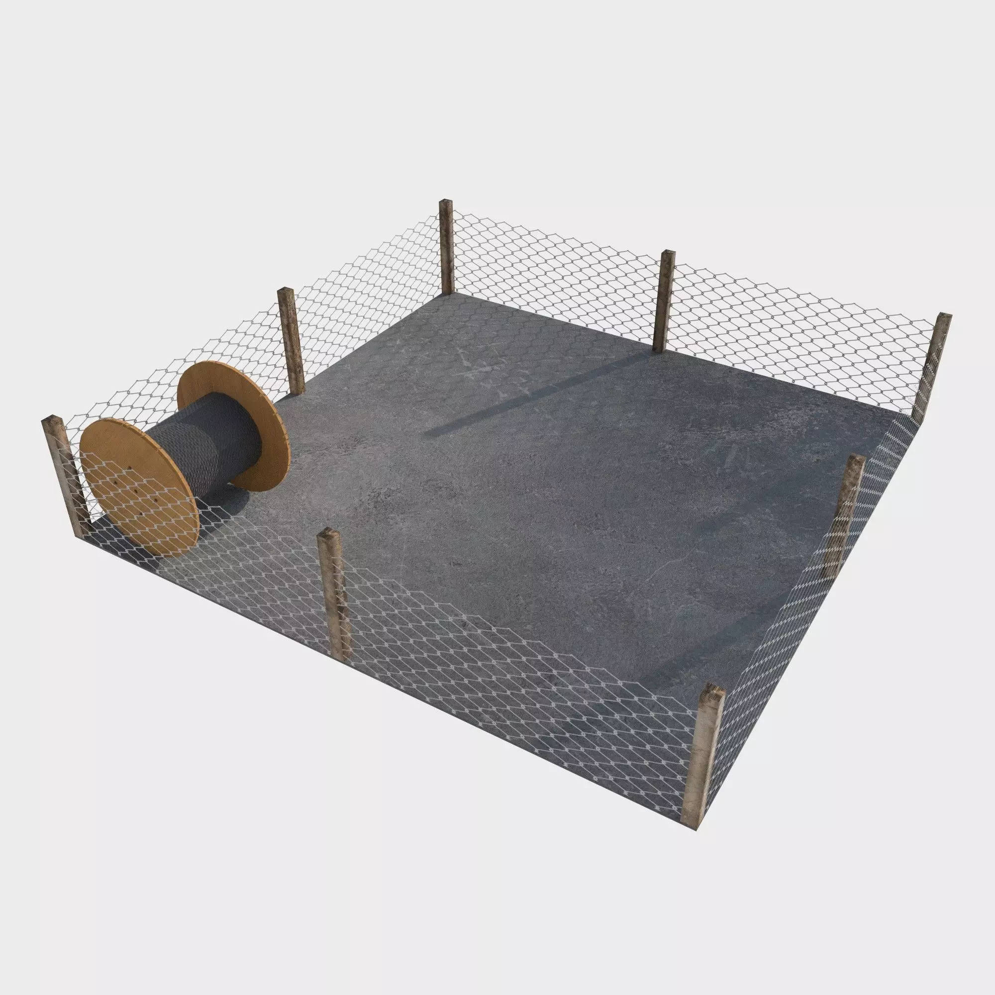 coil warehouse Low-poly 3D model_0