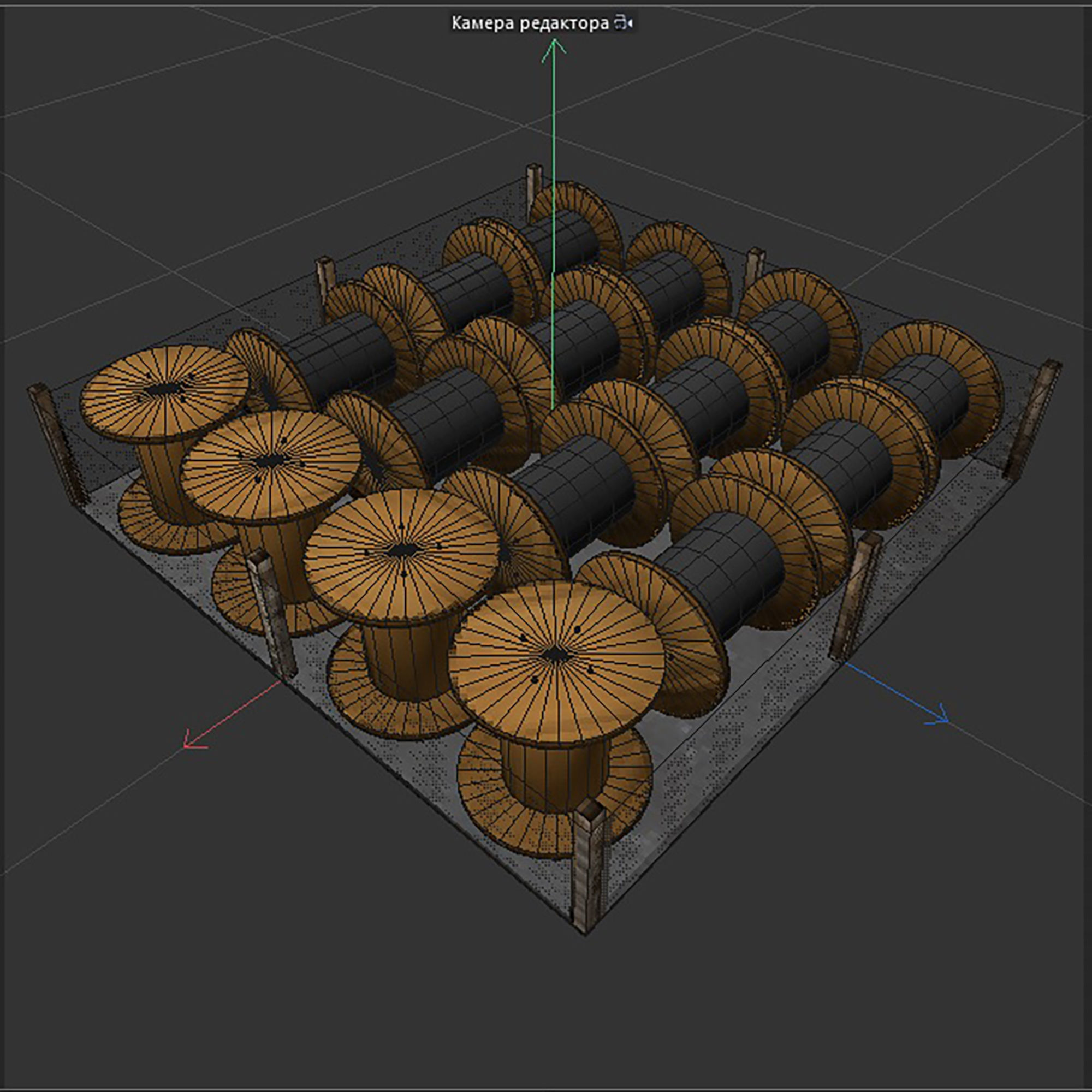 coil warehouse Low-poly 3D model_7