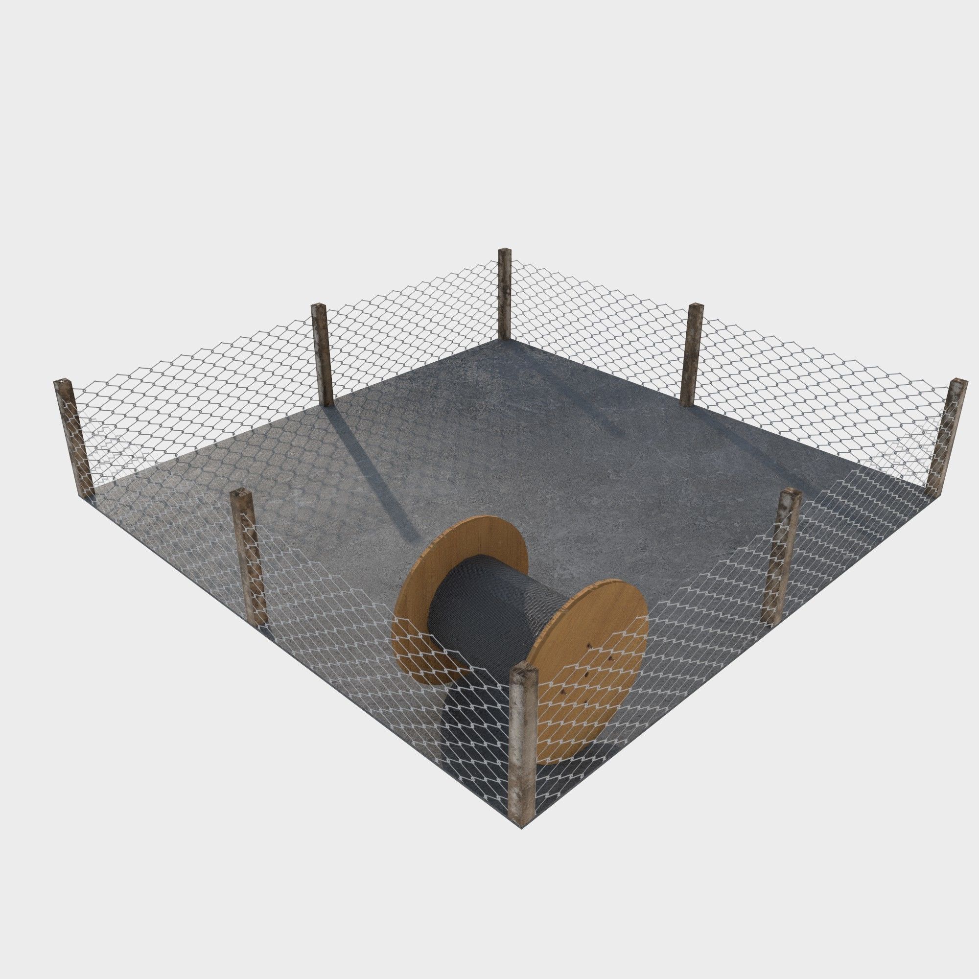 coil warehouse Low-poly 3D model_1
