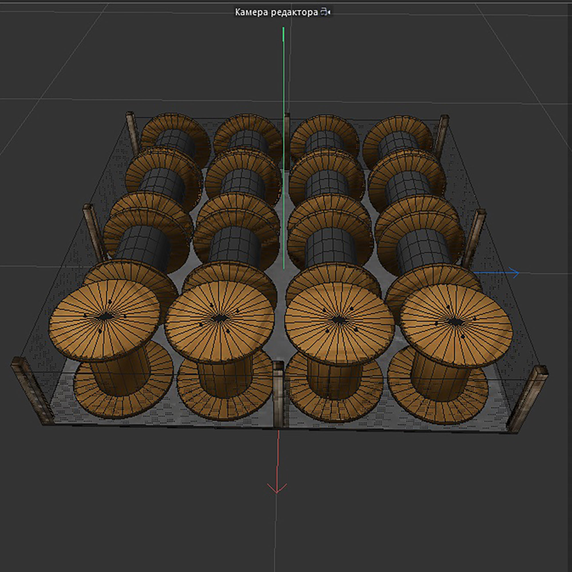 coil warehouse Low-poly 3D model_8