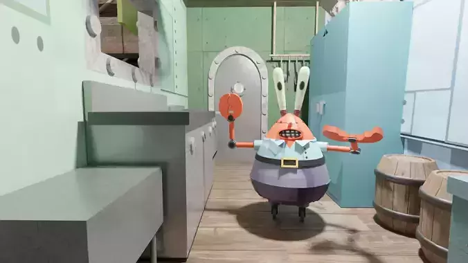 Imitation Krabs Low-poly 3D model