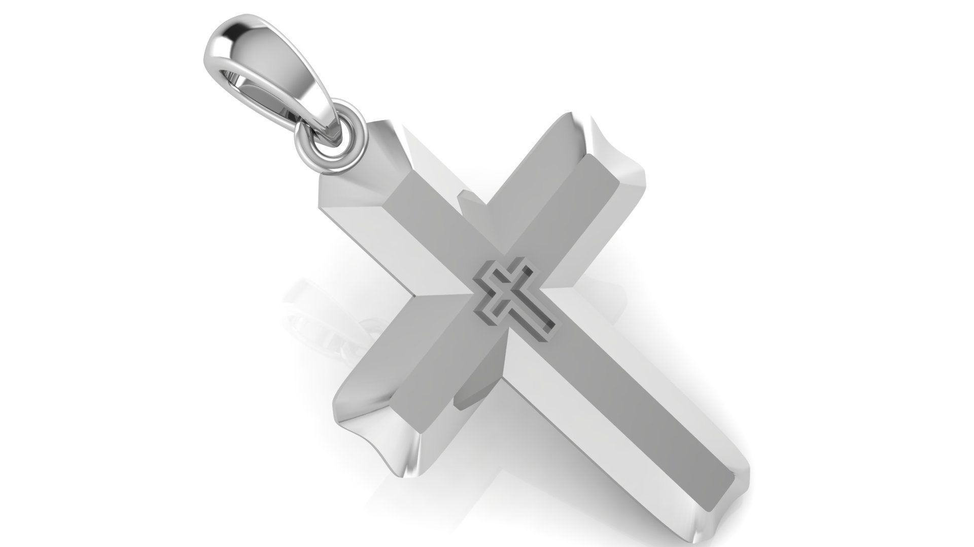 CROSS PENDANT CR152 3D print model_1