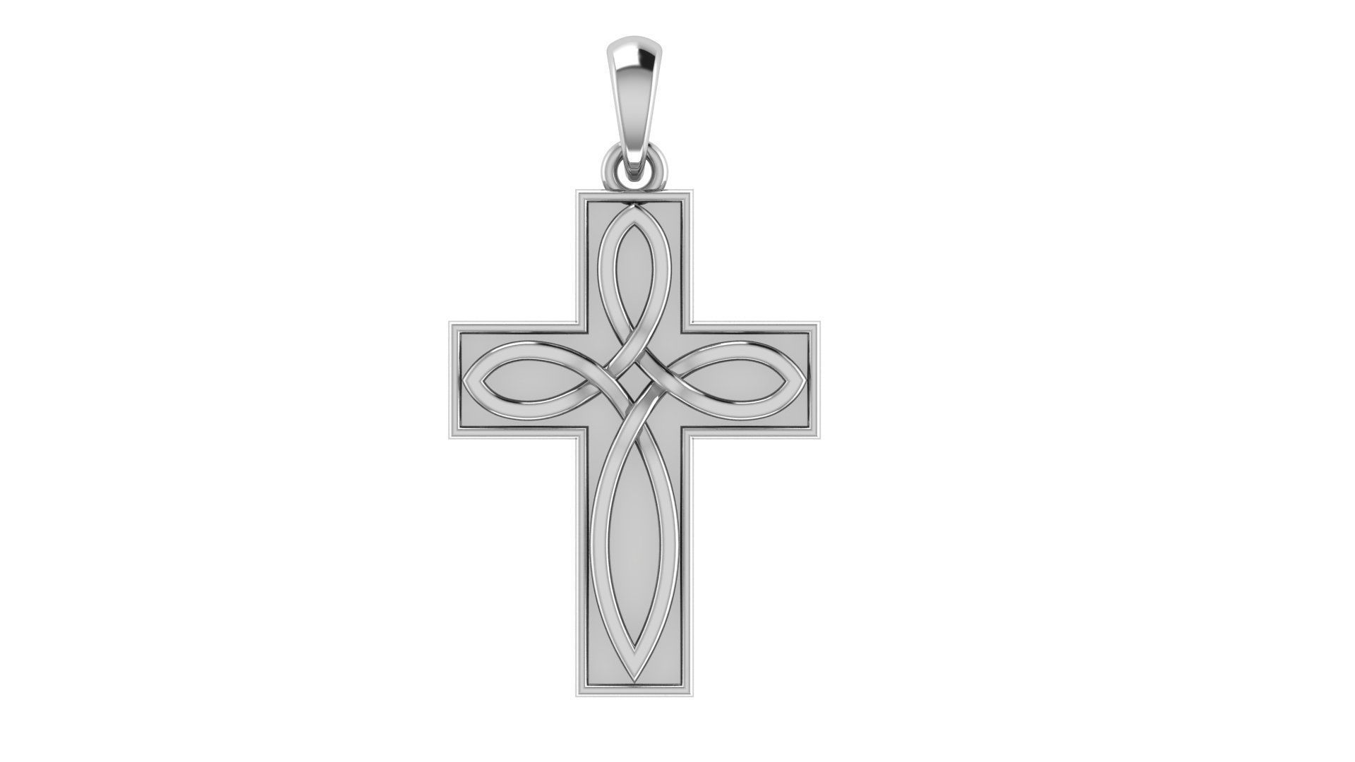 CROSS PENDANT CR153 3D print model_4
