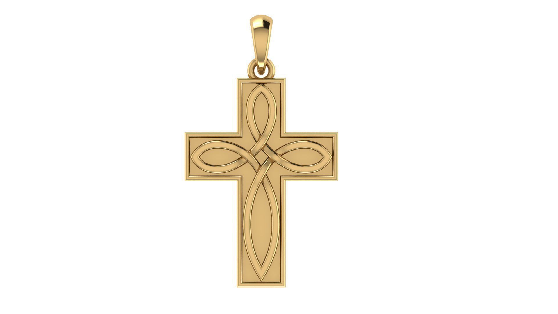 CROSS PENDANT CR153 3D print model_5
