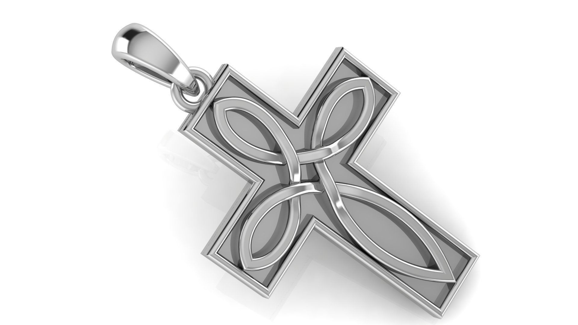CROSS PENDANT CR153 3D print model_1