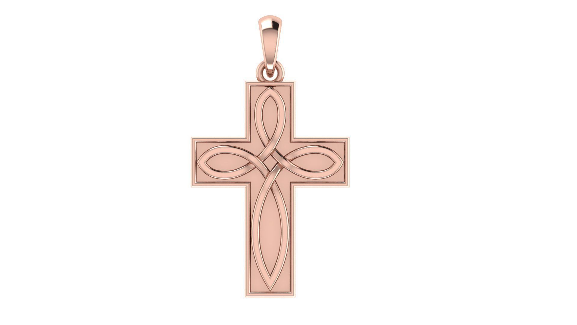 CROSS PENDANT CR153 3D print model_3