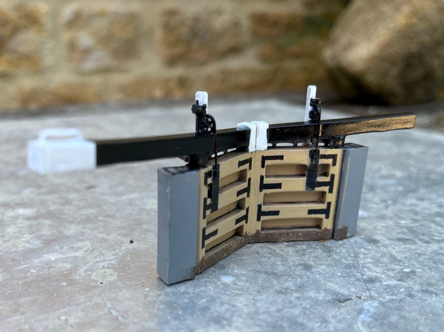 Model Railway Canal Lock Gates 3D print model_1