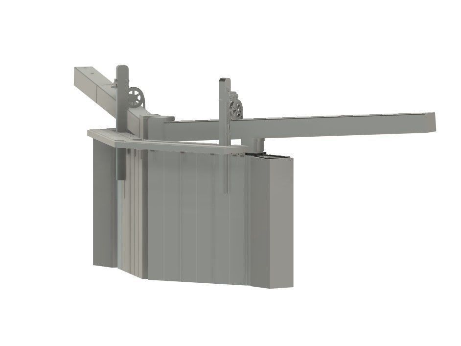 Model Railway Canal Lock Gates 3D print model_4
