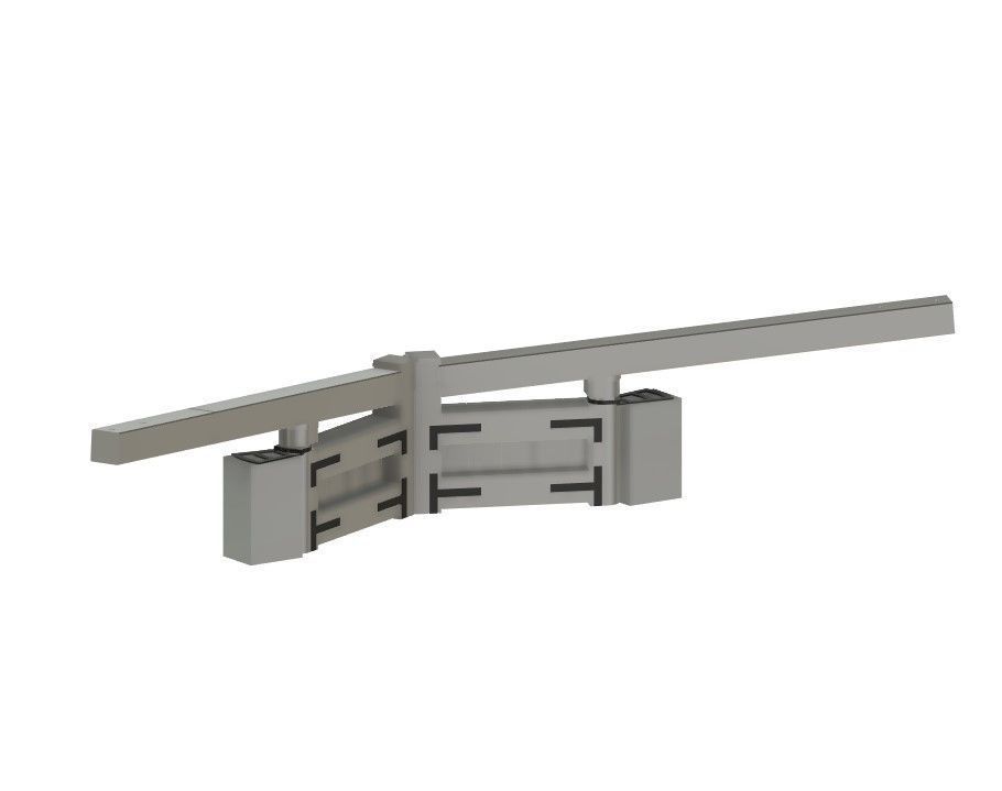 Model Railway Canal Lock Gates 3D print model_7