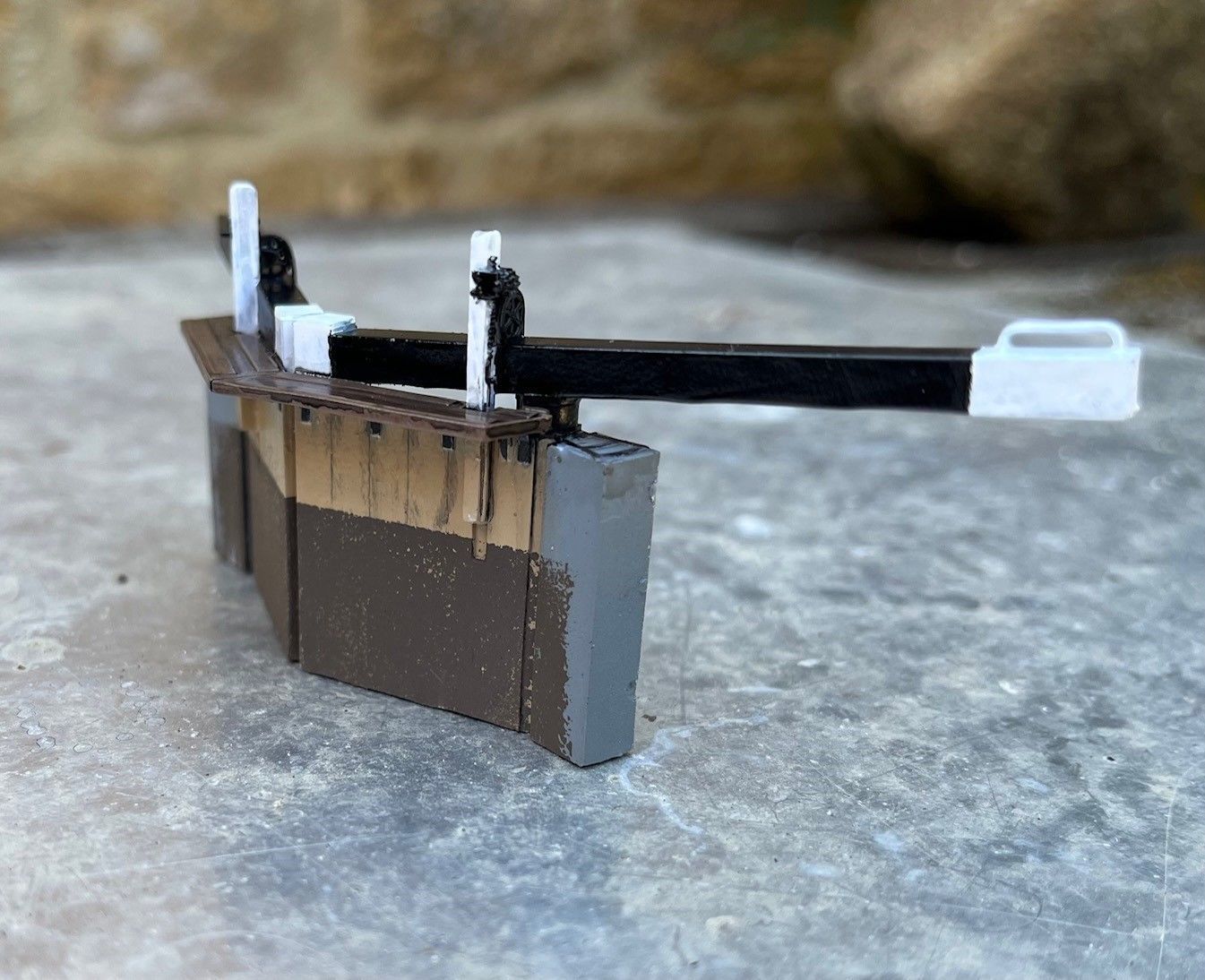 Model Railway Canal Lock Gates 3D print model_3