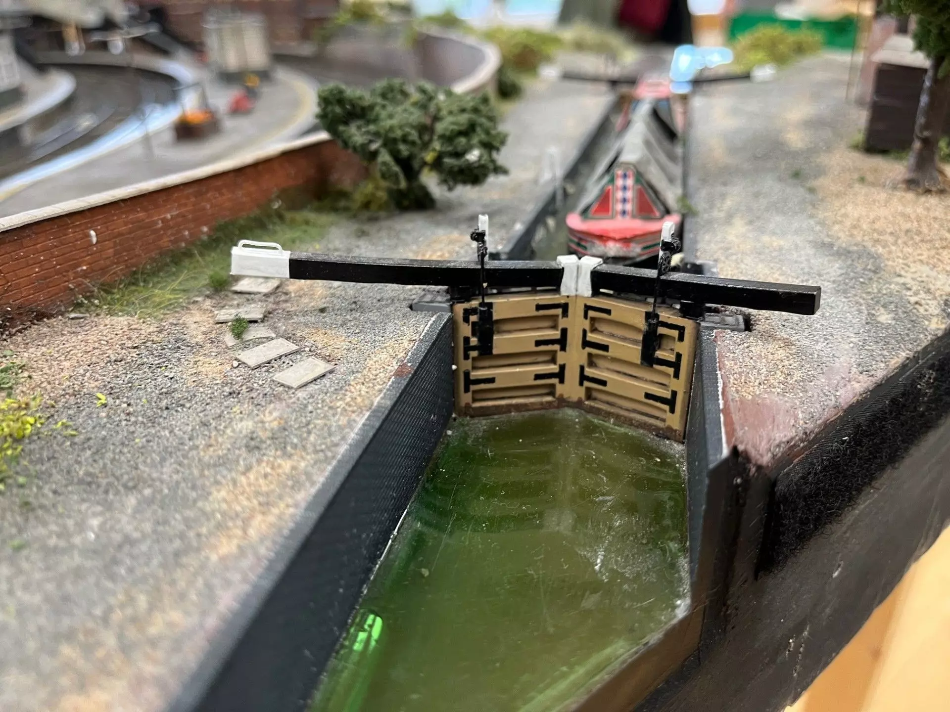 Model Railway Canal Lock Gates 3D print model_0