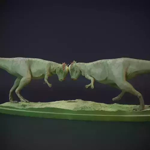 Pachycephalosaurus fighting 3D print model