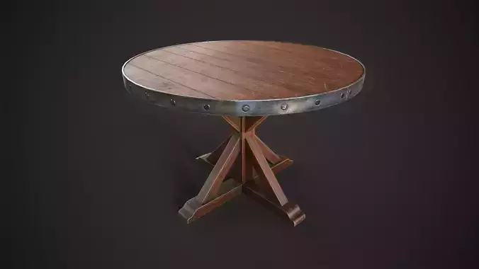 Old medieval round table