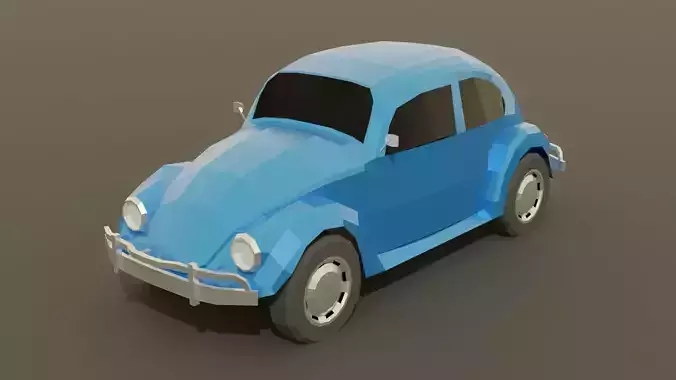 Volkswagen Beetle Low-poly 3D model