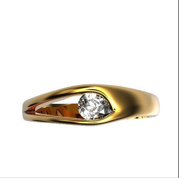 ring Floating Diamond pear 371 3D print model_18
