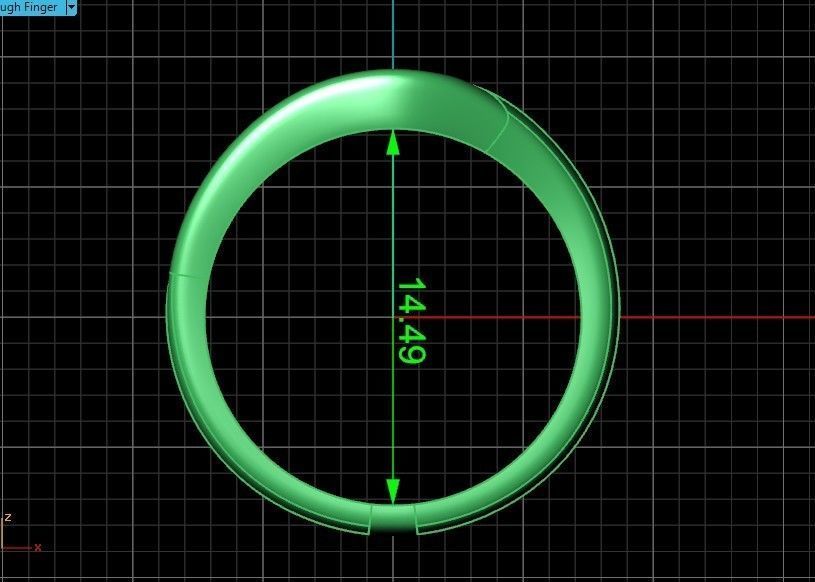 ring Floating Diamond pear 371 3D print model_9