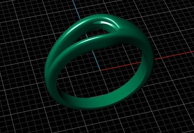 ring Floating Diamond pear 371 3D print model_36