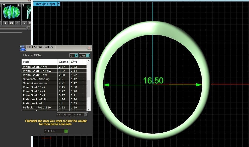 ring Floating Diamond pear 371 3D print model_6