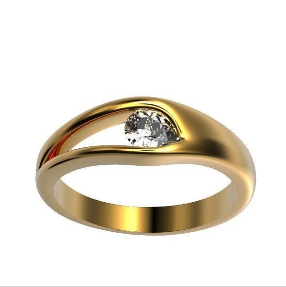 ring Floating Diamond pear 371 3D print model_15