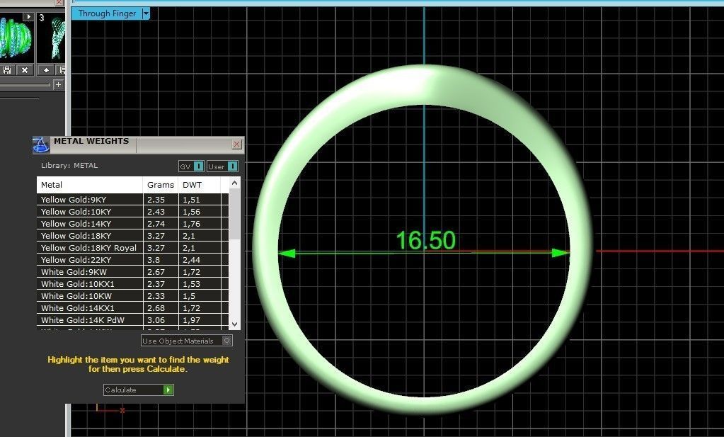 ring Floating Diamond pear 371 3D print model_5