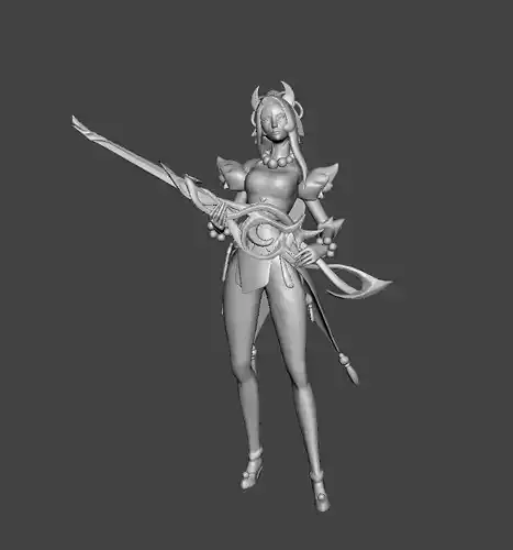 Snow Moon Caitlyn 3D Model  3D print model