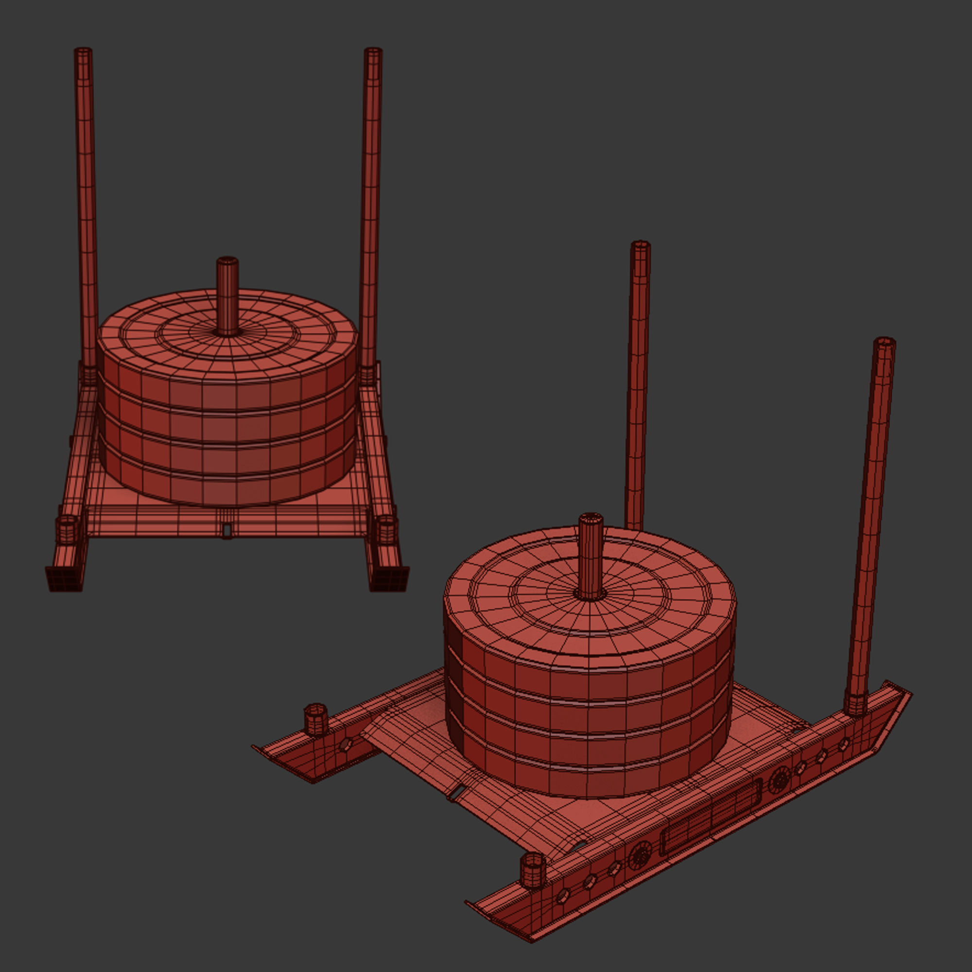 Gym Sports Flooring - Grass Track and Sled 3D model_7