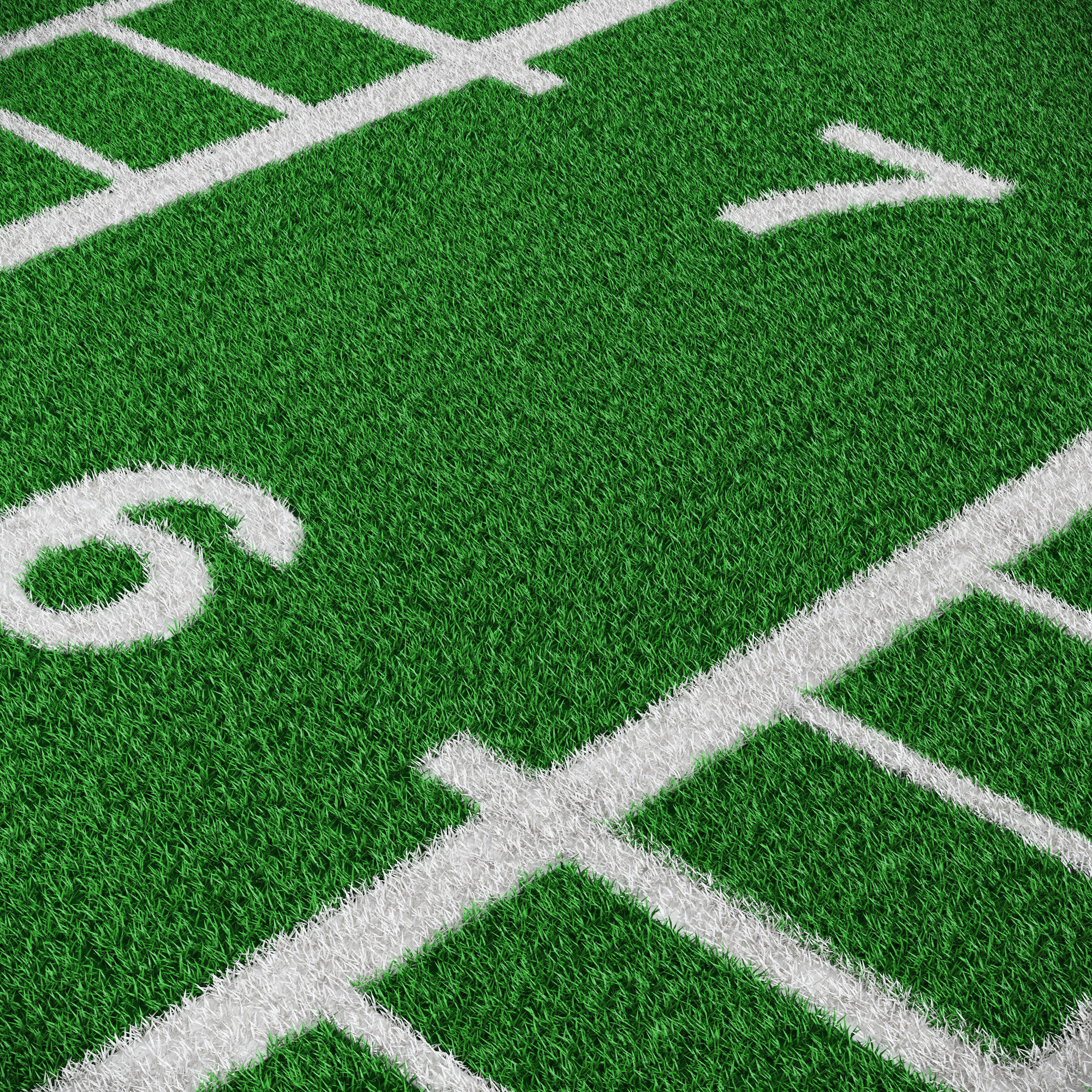 Gym Sports Flooring - Grass Track and Sled 3D model_5