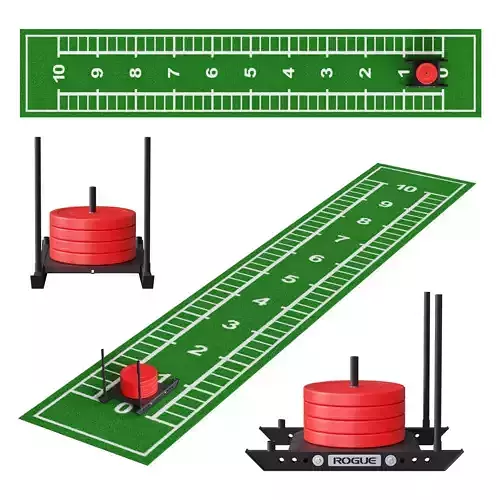 Gym Sports Flooring - Grass Track and Sled 3D model