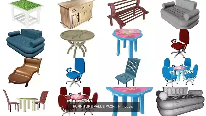 FURNITURE VALUE PACK 3D Model Collection