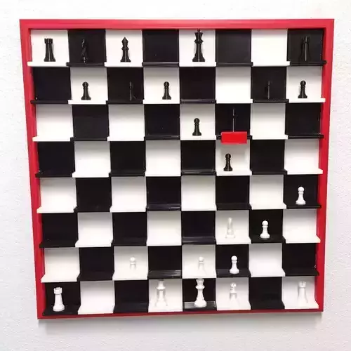 3D Printable 18x18 Wall Chess