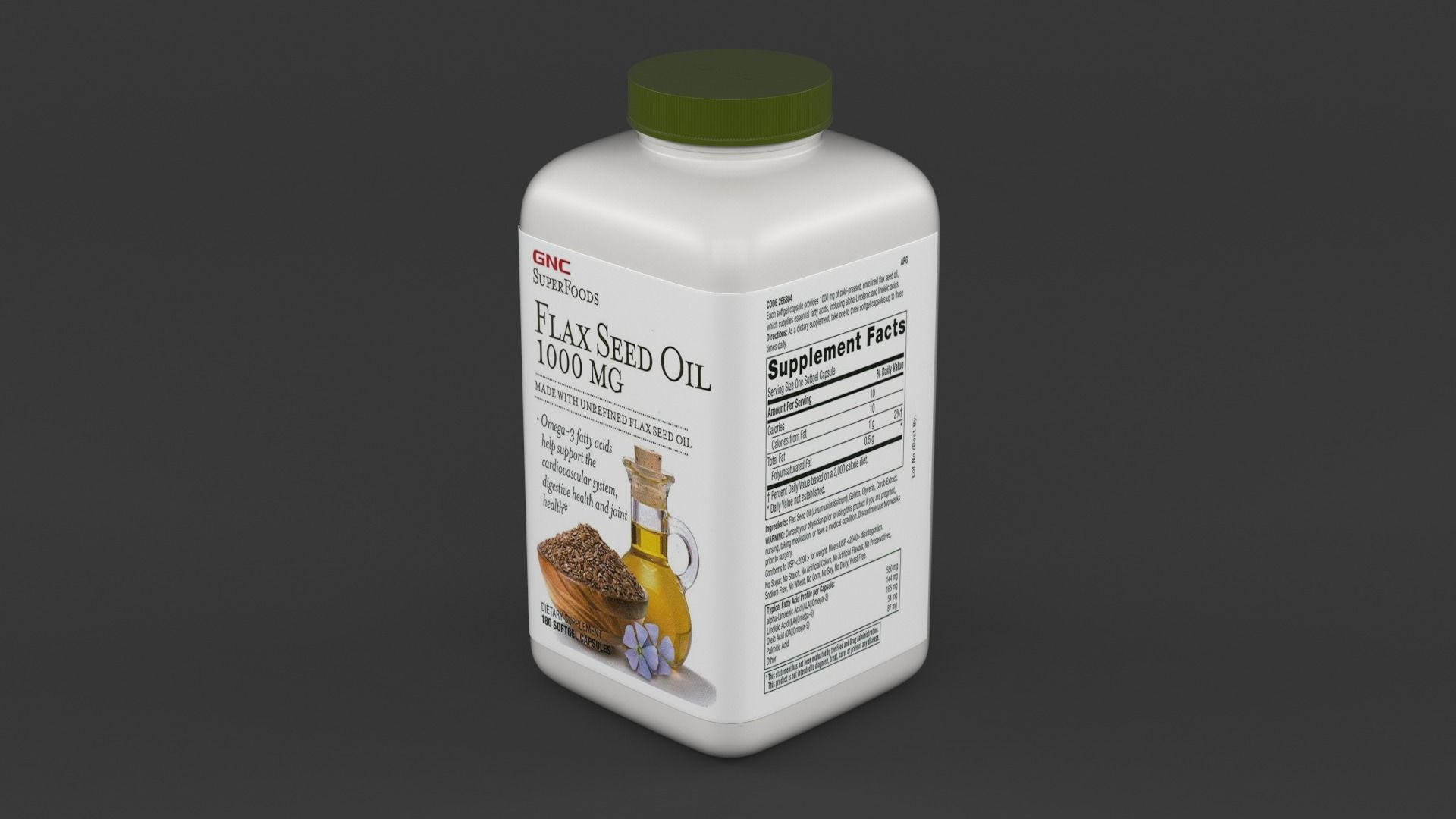 Flax Seed Oil 3D model_5