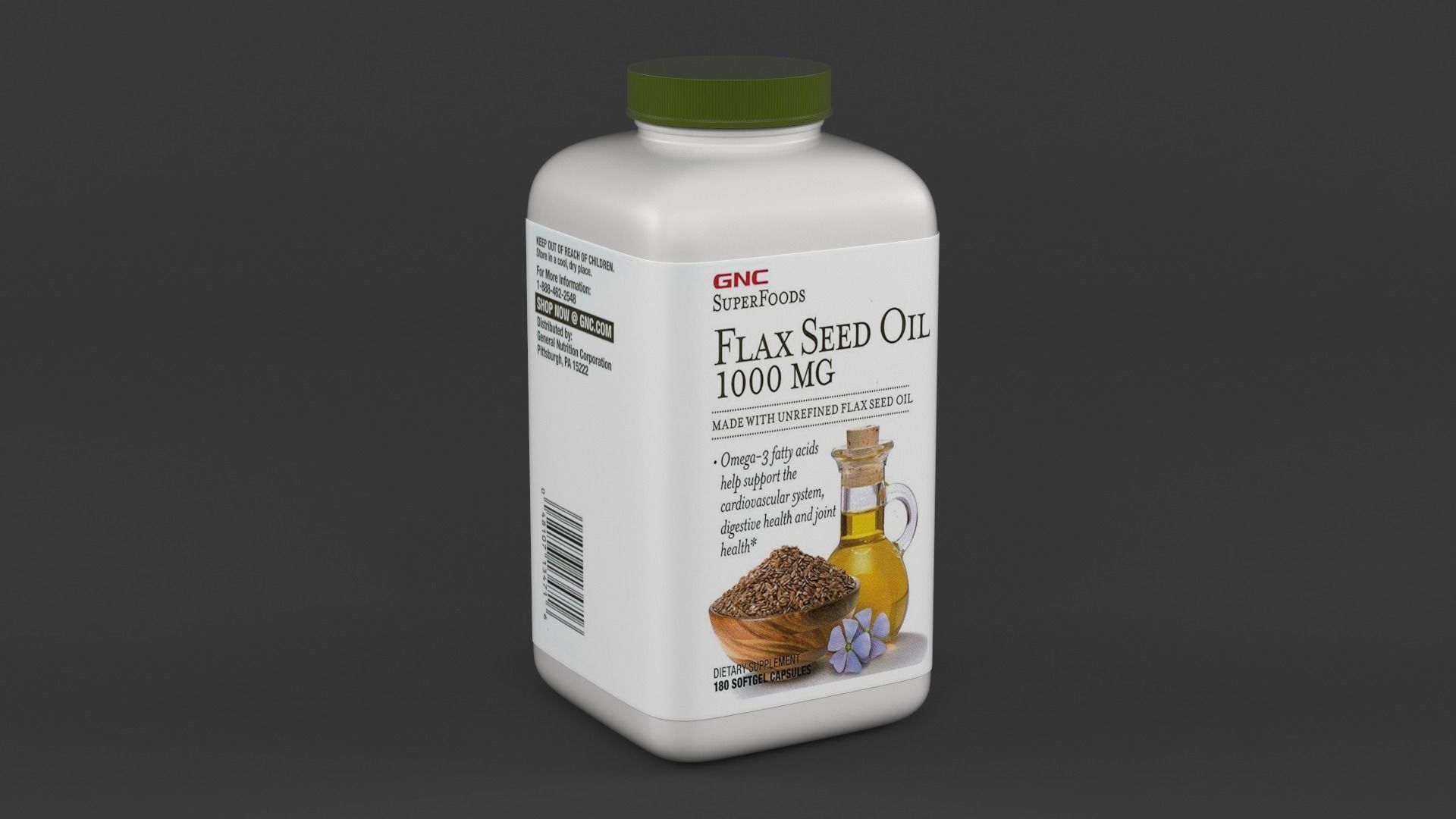 Flax Seed Oil 3D model_4
