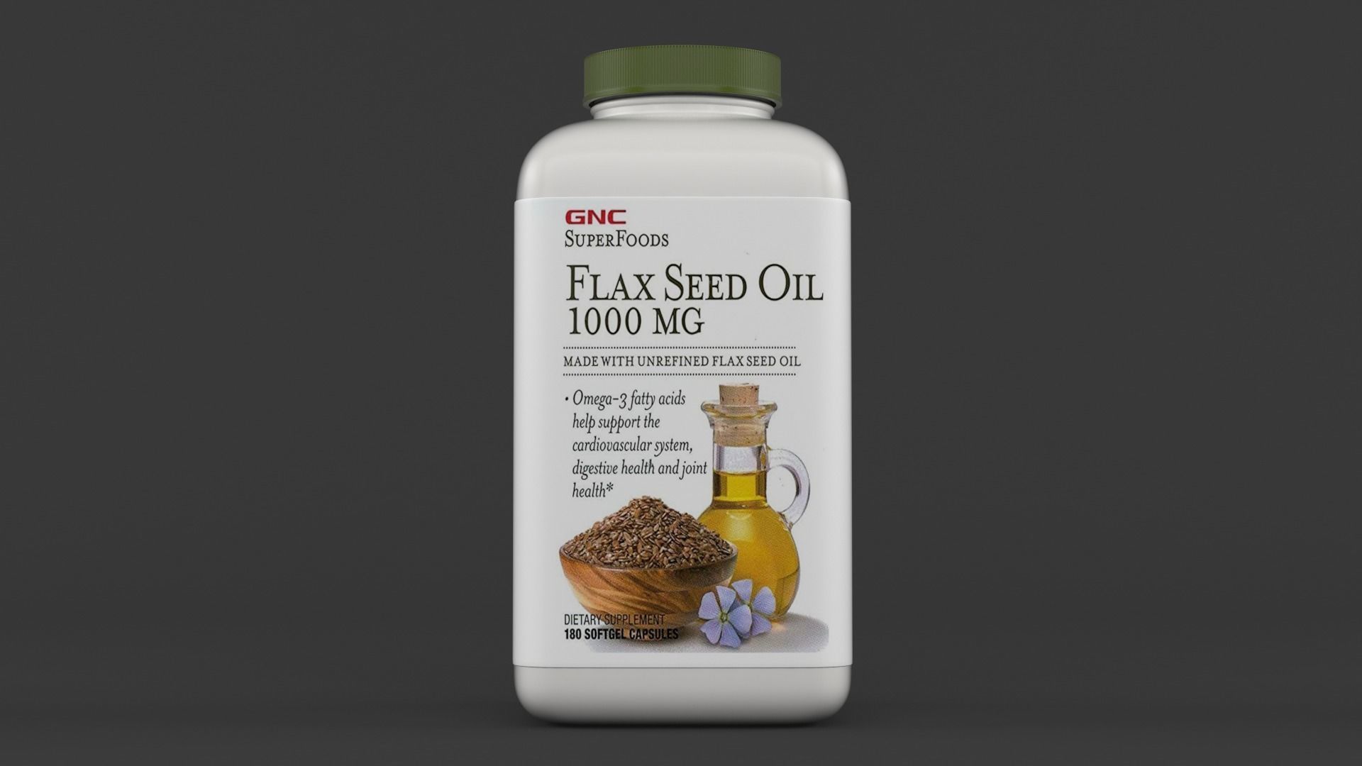 Flax Seed Oil 3D model_1