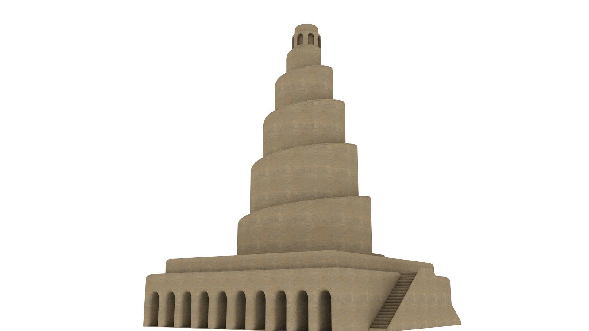 Moulouya Samarra of iraq 3D model_5