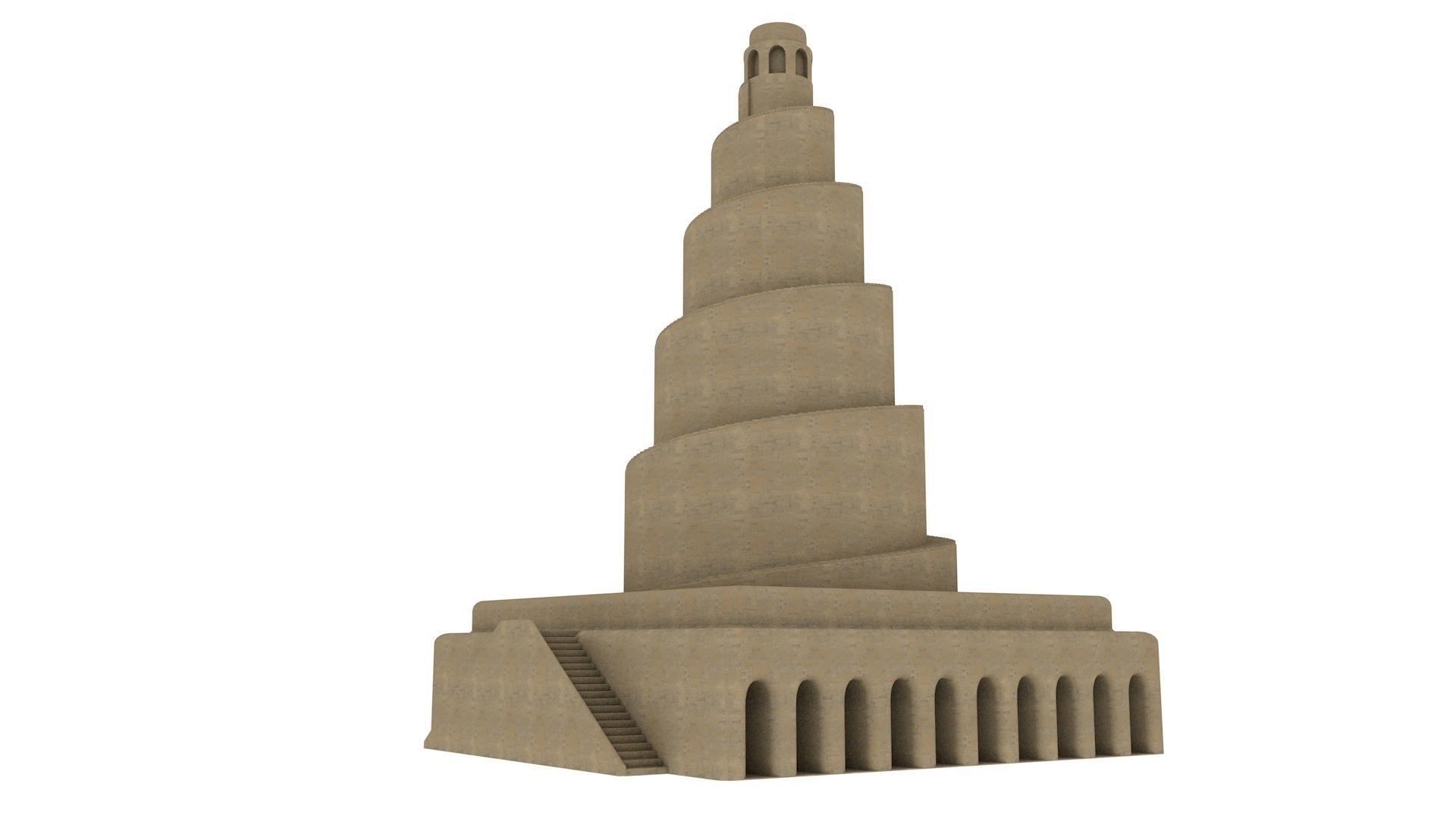 Moulouya Samarra of iraq 3D model_7