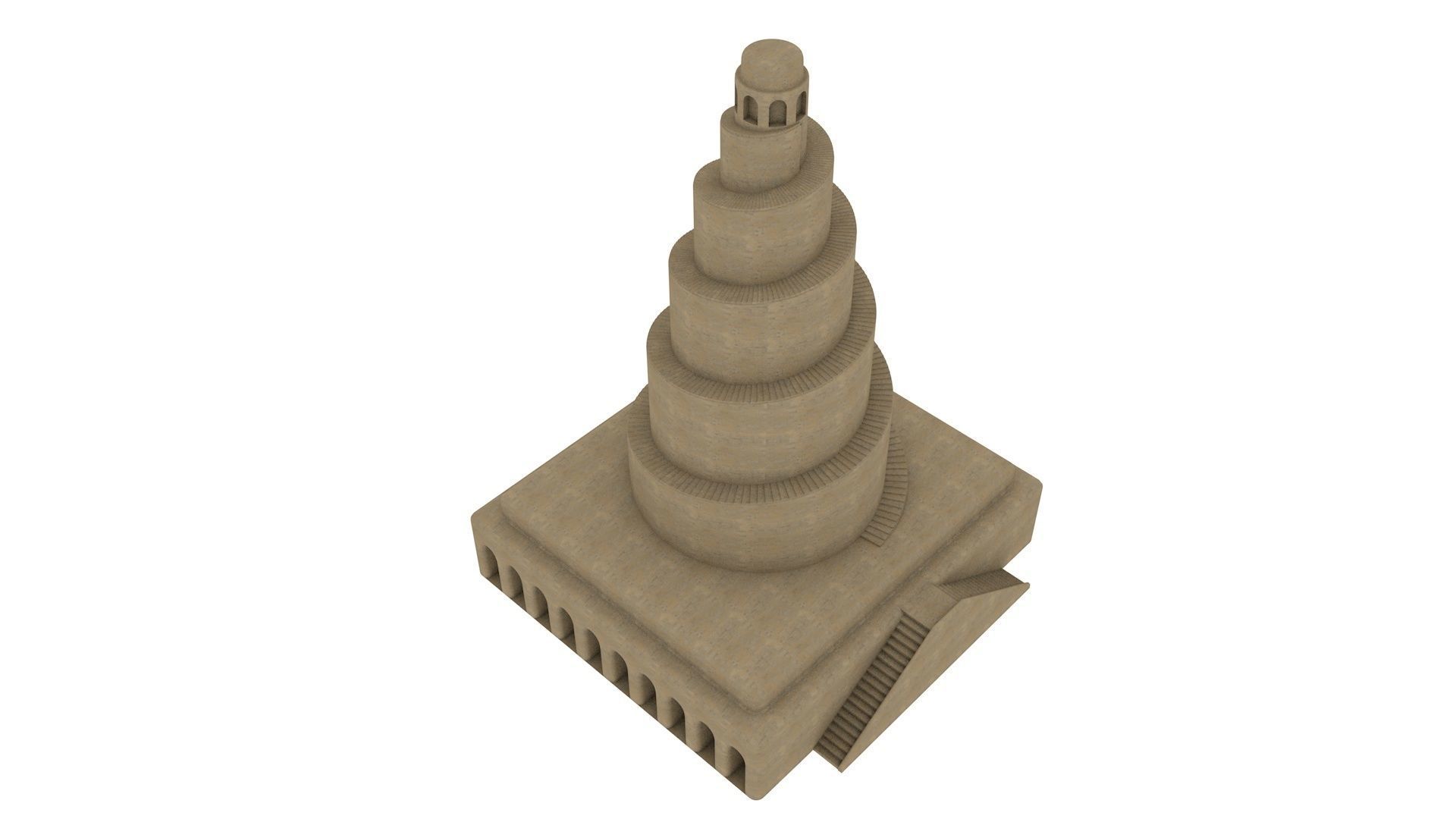 Moulouya Samarra of iraq 3D model_3